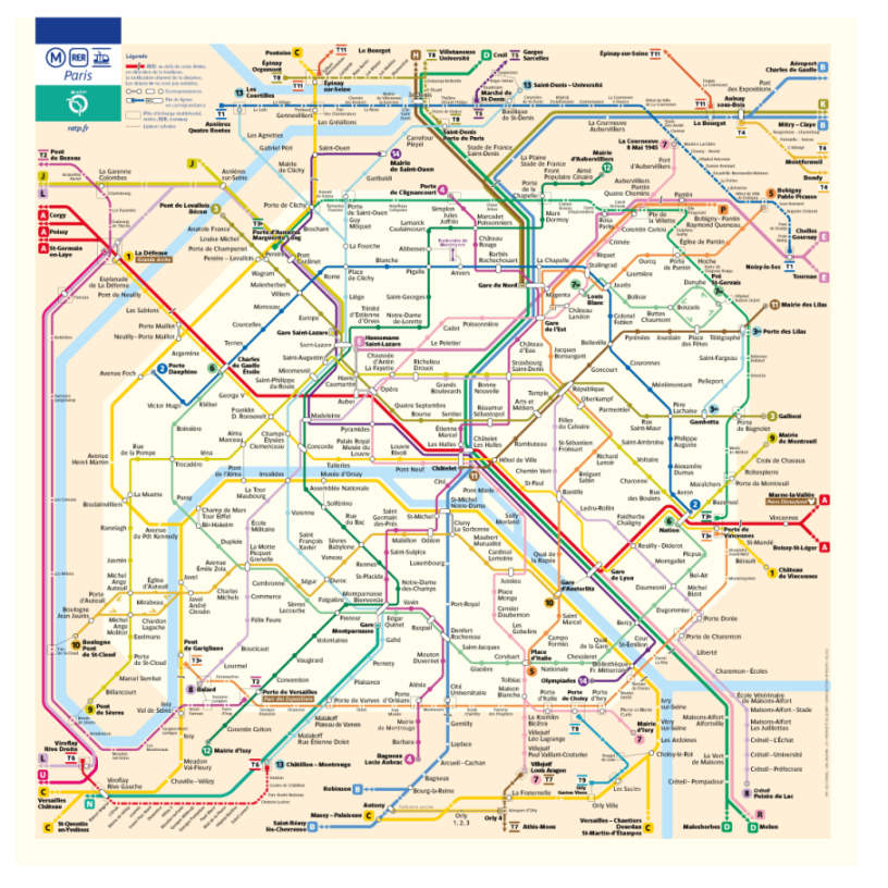 Mapa do Metrô de Paris