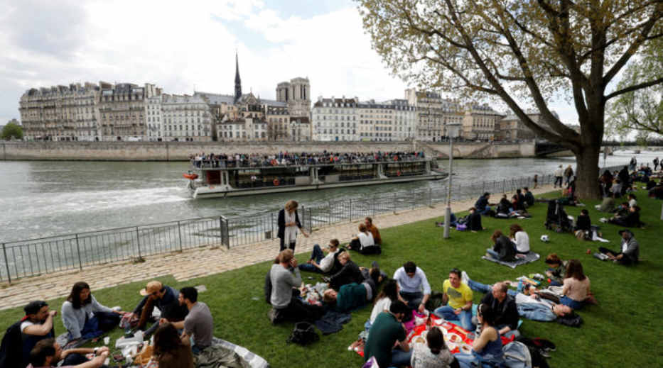 Piquenique em Paris em Abril